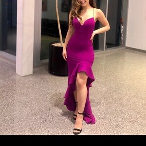 Fashion Nova Vibrant Purple High Low Dress